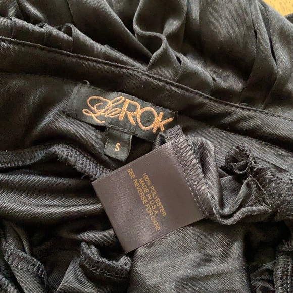 LaROK MINI DRESS LBD STRETCH TIERED 1920 BLACK MINI DRESS S NWOT - Picture 10 of 12